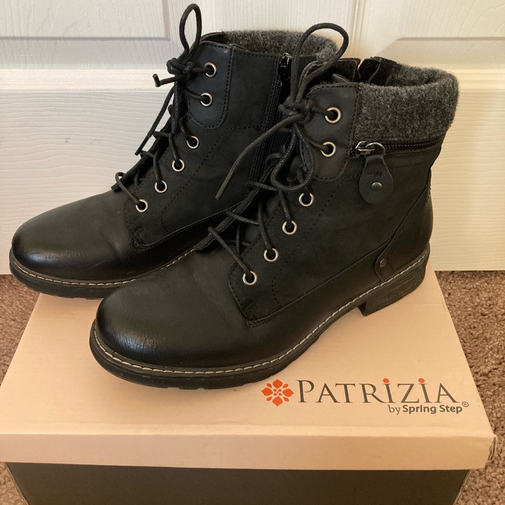 Patrizia Black Combat Boots for Women